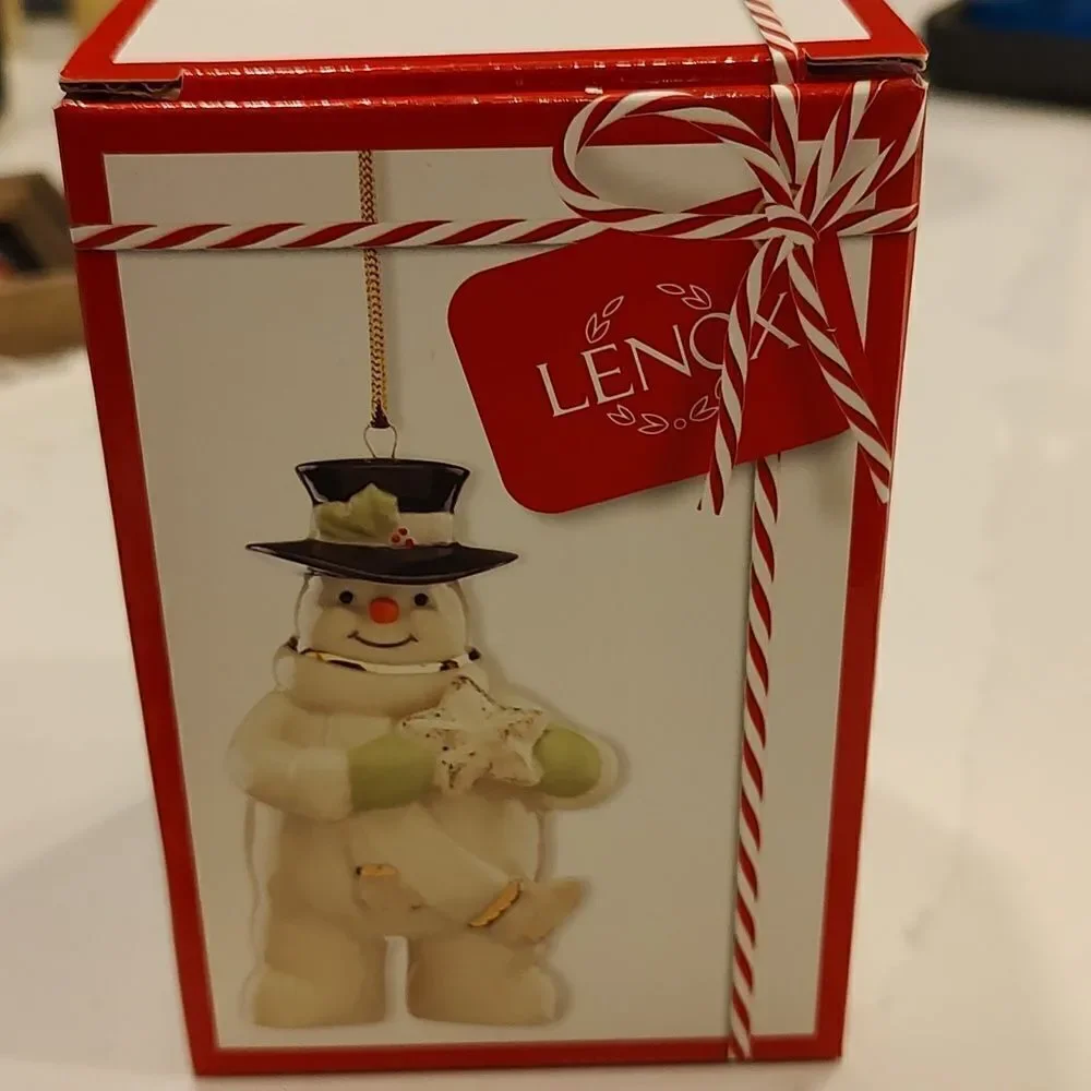 Lenox Holiday Cheer Snowman Ornament Original Box NWT